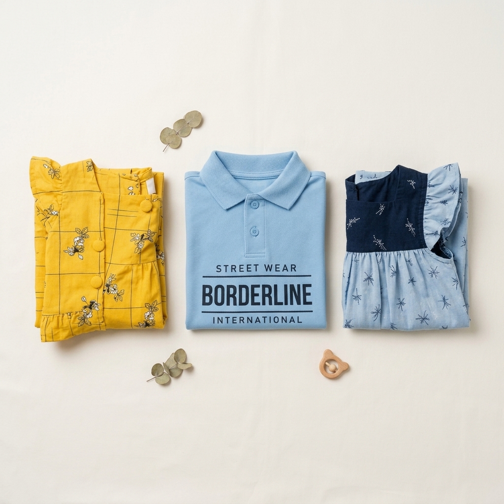 Premium export quality organic cotton baby clothing collection by QutyMom, made in Palakkad, Kerala